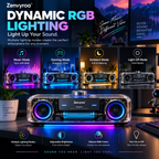 Zenvyroa™ VibeCore Transparent Bluetooth Speaker