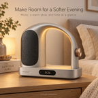 zenvyroa™ Arcora Bluetooth Desktop Speaker with Ambient Light & Digital Clock
