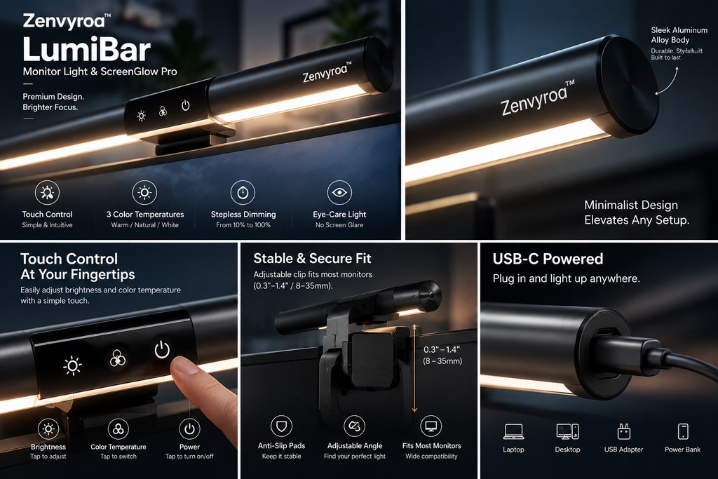 Zenvyroa™ LumiBar Monitor Light
