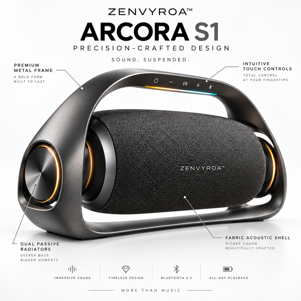 ZENVYROA™ ARCORA S1 — Suspended Spatial Bluetooth Speaker