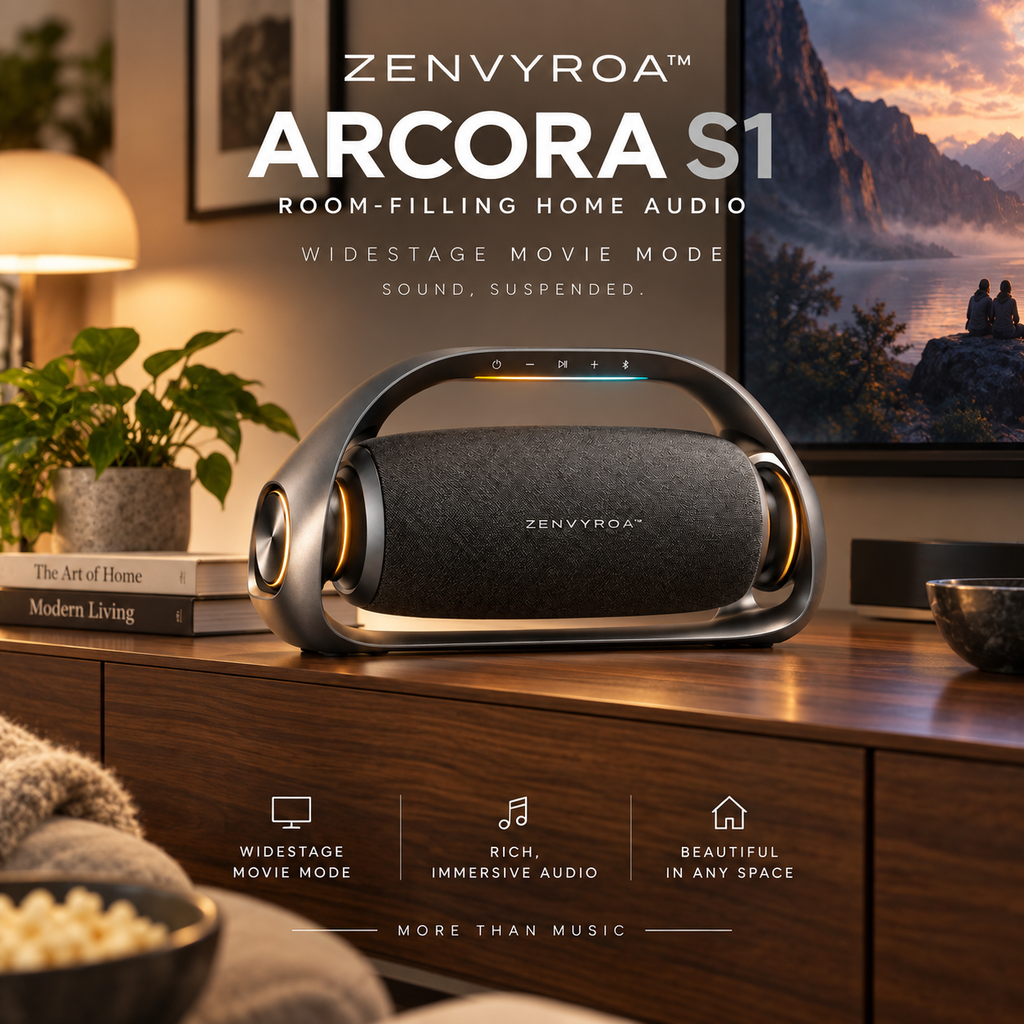 ZENVYROA™ ARCORA S1 — Suspended Spatial Bluetooth Speaker