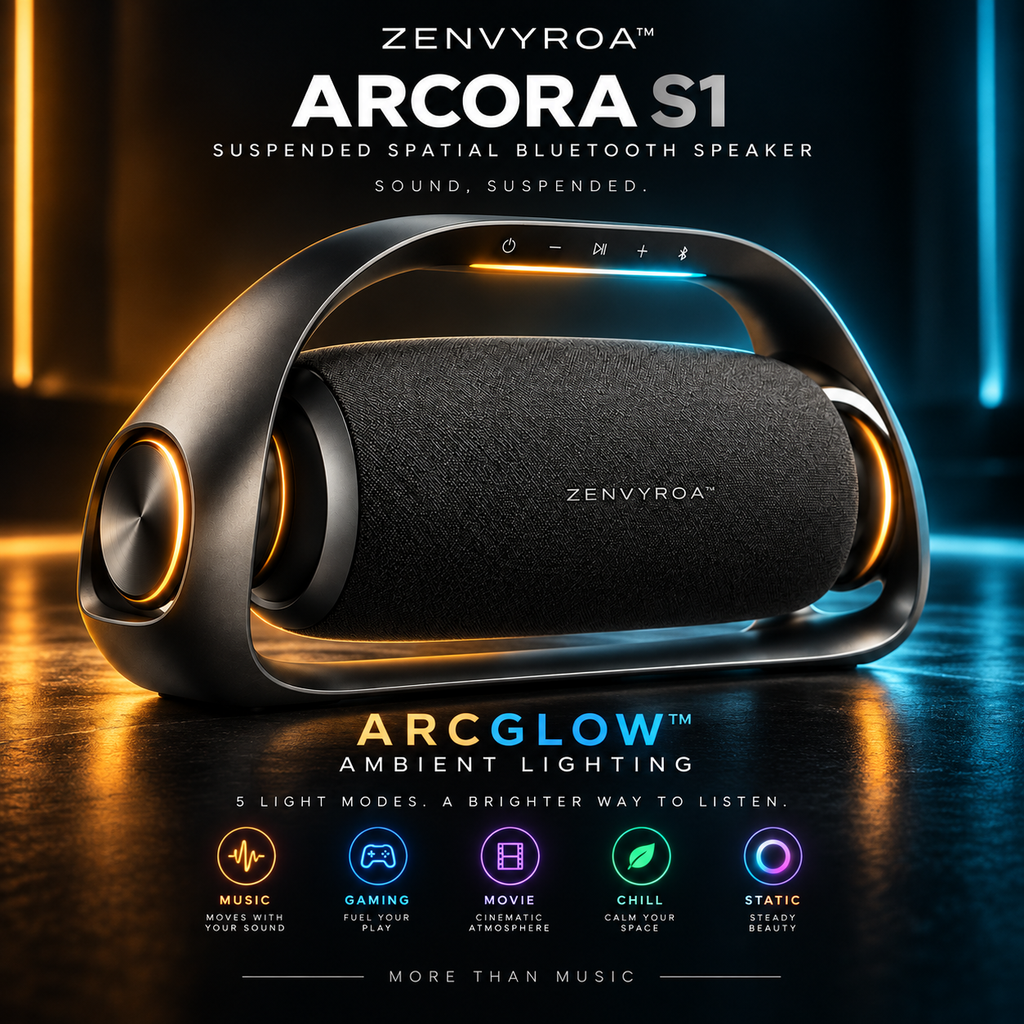 ZENVYROA™ ARCORA S1 — Suspended Spatial Bluetooth Speaker