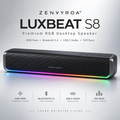 ZENVYROA™ LUXBEAT S8 Premium RGB Desktop Speaker