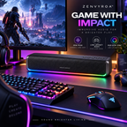 ZENVYROA™ LUXBEAT S8 Premium RGB Desktop Speaker