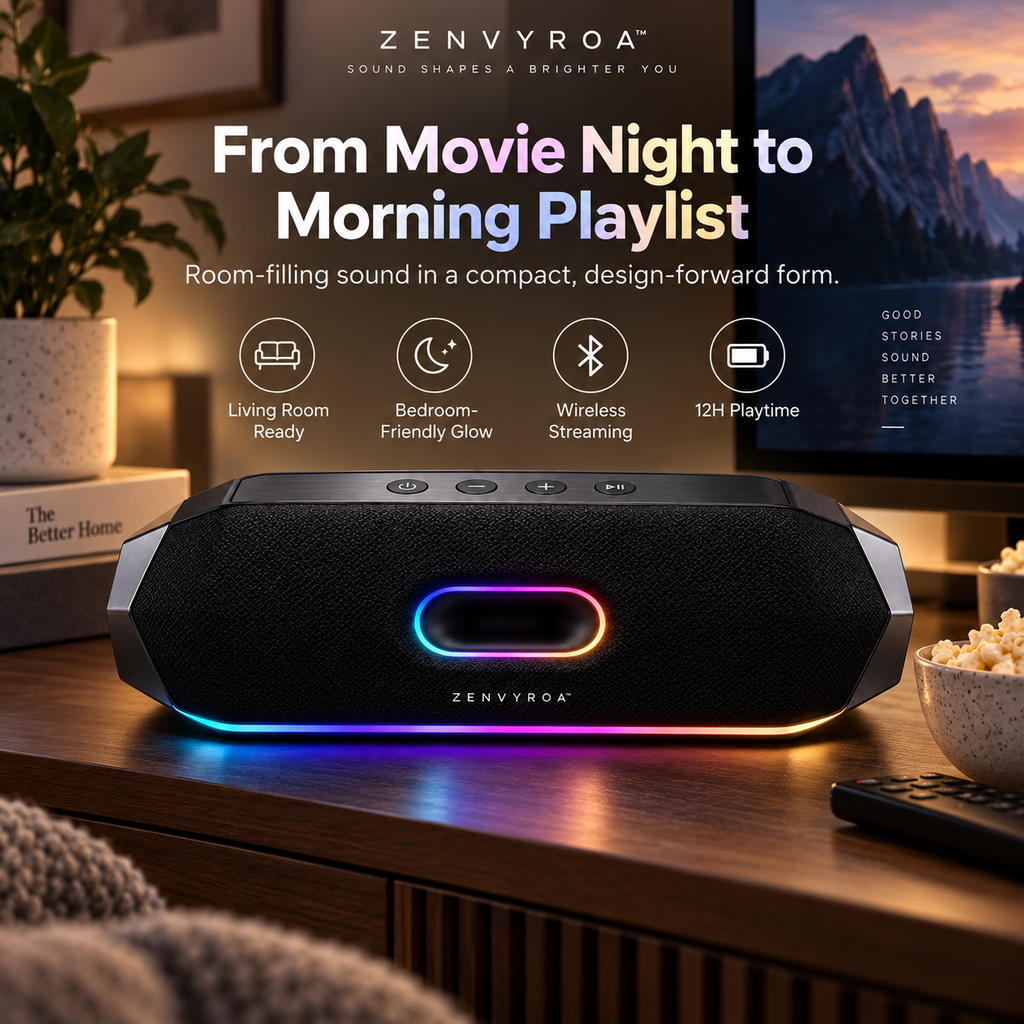 ZENVYROA™ HaloForge S8  Premium Wireless RGB Speaker