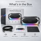 ZENVYROA™ AEROFORGE S8  Floating RGB Desktop Speaker