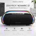 ZENVYROA™ NOVAARC S1 Wireless RGB Stereo Speaker  Slogan:  Sculpted Sound. Elevated Space.