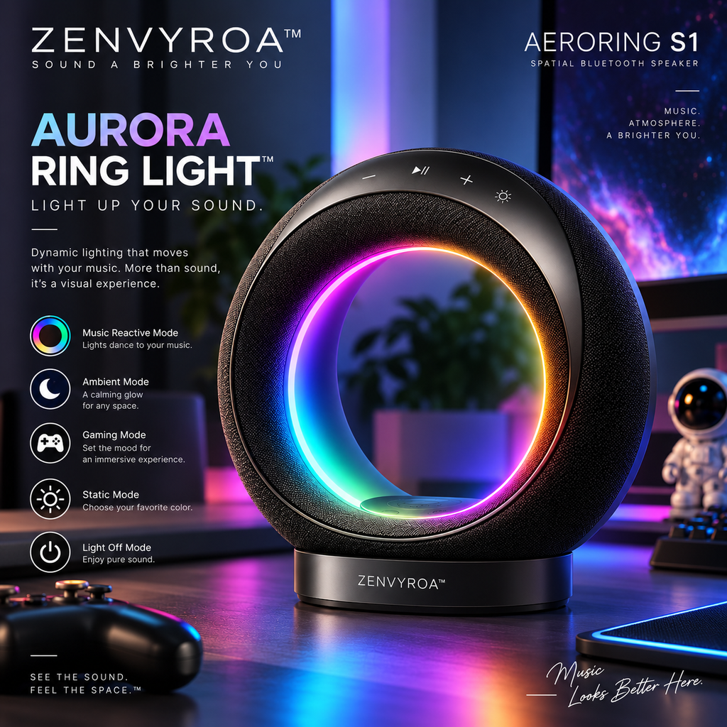 ZENVYROA™ AERORING S1Spatial Ring Bluetooth Speaker